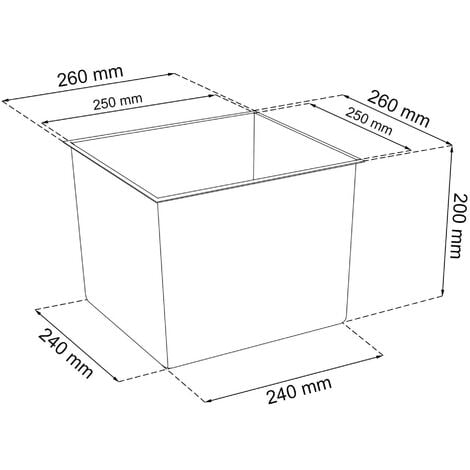 Maceta alta 26,6 L Prosperplast Urbi Square Effect de plástico CON depósito en color Antracita, 50 (alto) x 26,5 (ancho) x 26,5 (profundo) cms