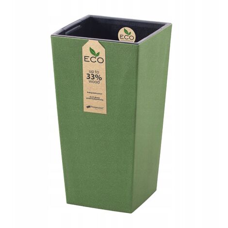 Vaso Rotondo Prosperplast Splofy 11,5L - Effetto Tessuto, Colore Crema - 29,5 X 24,9 Cm - 5