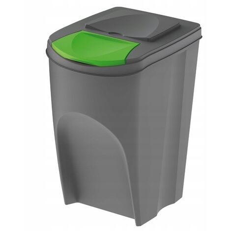 Set de 4 cubos de basura KEDEN SORTIBOX papelera reciclaje, gris, volumen  4x25L : : Hogar y cocina