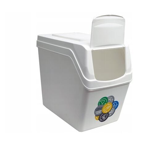 Set de 3 cubos de basura KEDEN SORTIBOX para reciclado, antracita, volumen  3x20L