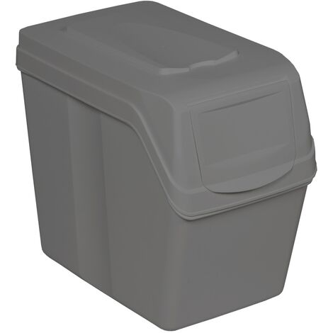 Juego de 4 cubos de reciclaje 100L Prosperplast Sortibox de plastico en  color gris