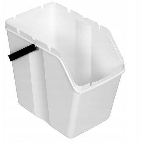 Deuba Stefanplast Set de 4 cubos de basura tapas giratorias 60L contenedor  y reciclaje separación de