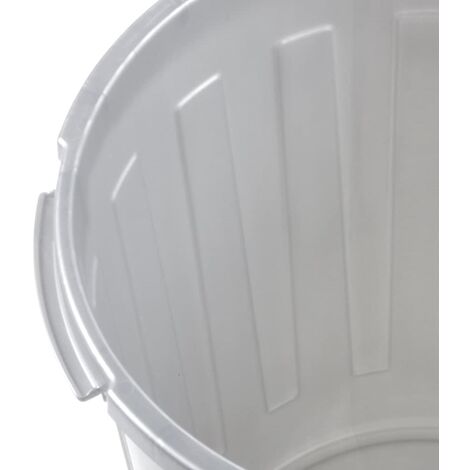 Cubo de basura / papelera polivalente con tapa cerrable, Pequeño, Plástico  resistente (PP), 7 l, Mats, Plateado