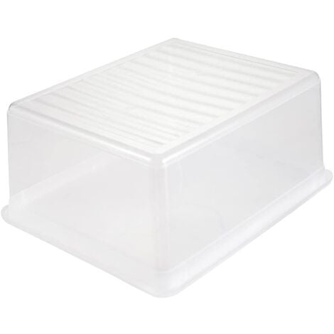 Cajas de almacenaje, Plástico, Natural Transparente, 39 x 33.5 x 18 cm