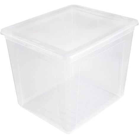 Cajas de almacenaje, Plástico, Natural Transparente, 39 x 33 x 32 cm
