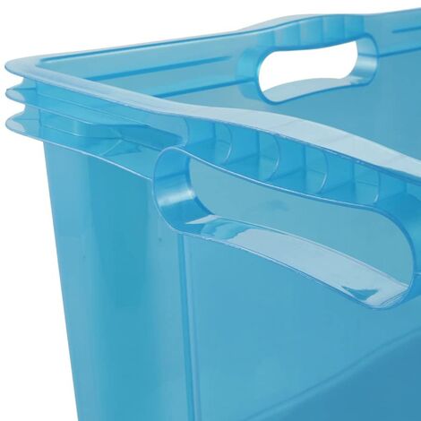 2x Caja de almacenaje Eurobox XL, Plástico ECO (PP), 43 x 35 x 24 cm, 28 l,  Azul