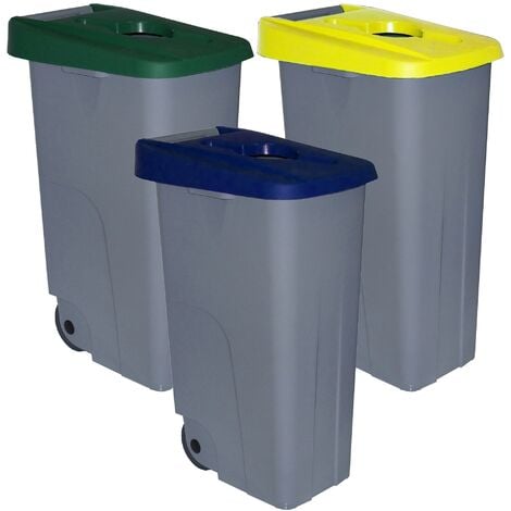 Pack de cubo de reciclaje ecológico 45 litros de 3
