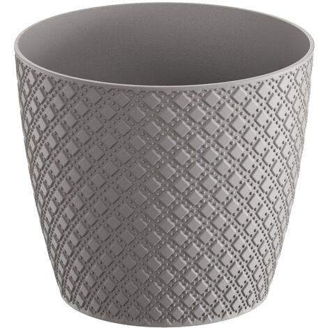 Orient Blumentopf 9 Liter – Grauer Stein, Mit Entwässerungsloch, Maße 258x258x229 Mm