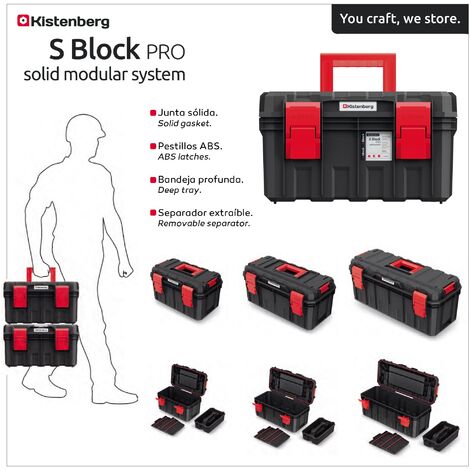 Kistenberg Caja de herramientas kistenberg S Block ALU LOG solid modular system 28x45x26,4