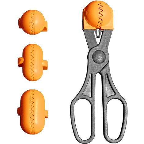 Utensilio multiuso con 4 moldes intercambiables , para croquetas,  albóndigas, bolas, sushi, en color naranja de plástico 