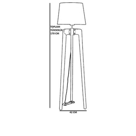 Lámpara De Pie Trípode Tanganica - Negro, Pantalla Beige PVC, 140 Cm, Casquillo E27 (hasta 60W)