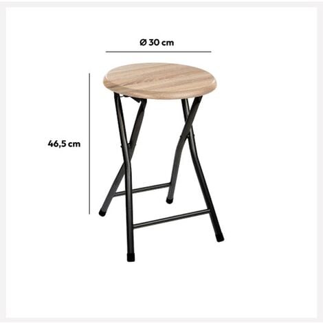 Taburete plegable en panel de madera MDF