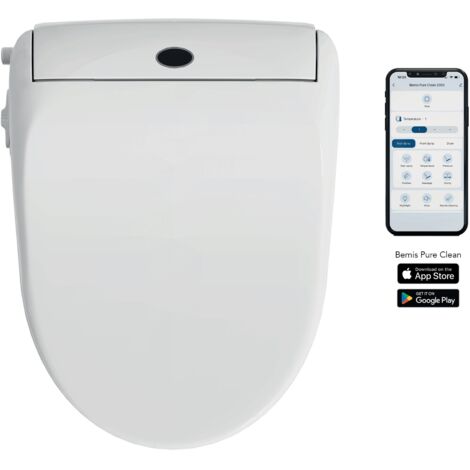 Abattant WC japonais lavant chauffant avec contrôle via application – Siège en polypropylène – Dimensions 42,4 x 38,2 x 12,8 cm – 9820BIDU000 – Bemis