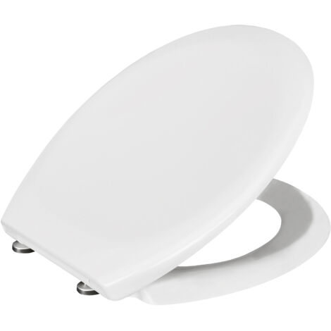Abattant WC ARONA blanc – Plastique thermodurcissable – Charnières réglables – Fixation par le dessus – Frein de chute – Bemis (1/5)