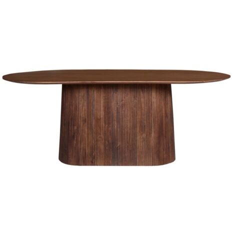 Colección de mesas RIMBAUD efecto madera marrón claro longitud 200 cm (1/5)
