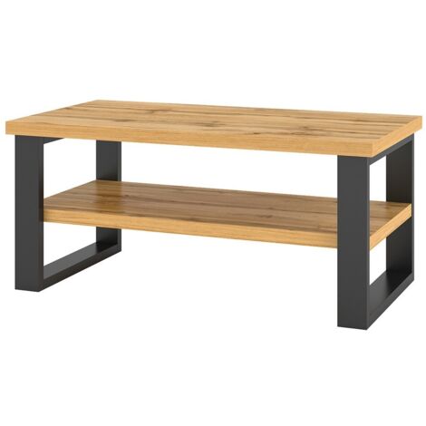 Mesa baja de diseño colección MILO color roble. Mueble ideal para tu salón. (1/4)