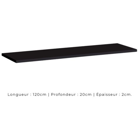 Estantería de pared 120 cm SWITCH – Color negro – Diseño moderno y práctico (1/3)