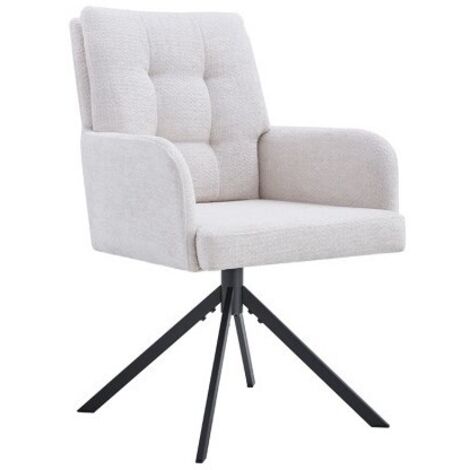 Silla giratoria de tela colección PLUMO color crudo. (1/5)