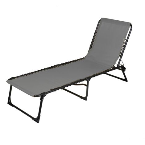 Tumbona / Hamaca de color gris 187x85x56 cm (1/2)