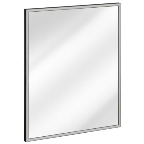 Espejo de baño LED rectangular grafito 83x68 cm diseño (1/5)