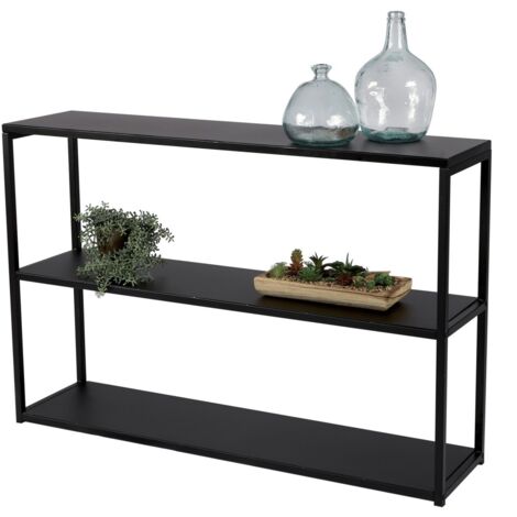 IDMarket Libreria JENA A 4 Livelli – 12 Scomparti, Colore Nero E Effetto Legno, Altezza 143 Cm, 104x30 Cm