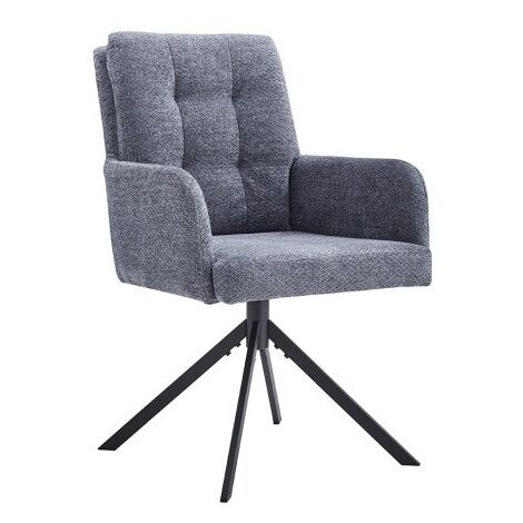 Sedia girevole in tessuto collezione PLUMO colore grigio scuro (1/5)