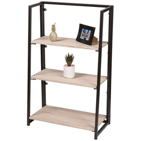Mobiletto Dischi Supporto Giradischi 3 Livelli - Espositore Vinile Fino A 200 Album, Nero/Marrone Scaffale Vinili 200 Dischi Vintage - 8