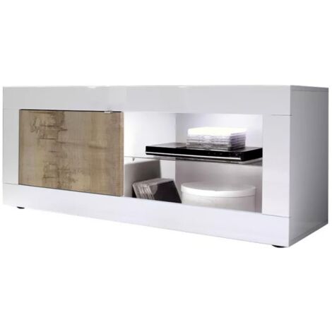 Armadio design 2 porte 220cm colore rovere chiaro e bianco. Collezione EOS