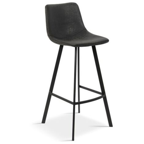 Sgabello da banco 'Ozon' in PU Nero, dimensioni: H108 x L45 x P49 cm (1/4)
