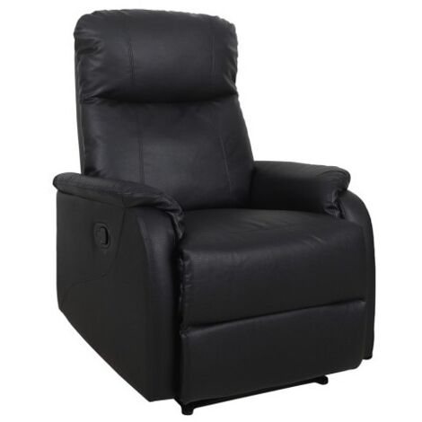 Poltroncina reclinabile con poggiapiedi in tessuto giallo chiaro