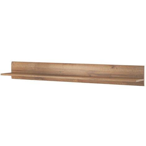 WOLTU Mensola da Muro Scaffale Sospeso a Parete Libreria Piccola Legno e Metallo 1x 110x22.9x3.8 cm