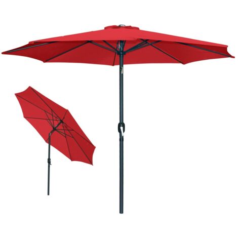 Ombrellone da giardino dritto Alu Sol - Rotondo - 3m - Ecru - con zavorra