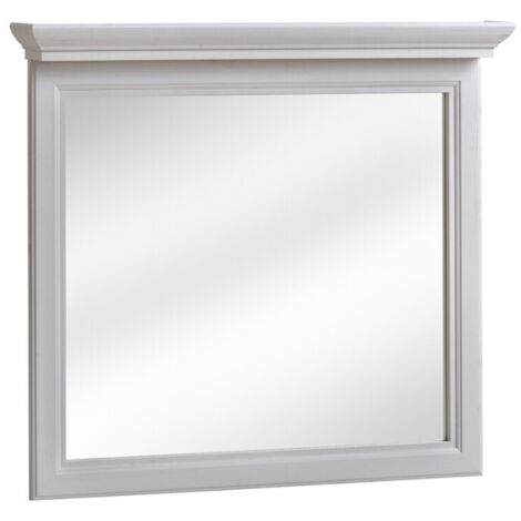 Specchio bagno bianco 76x76 cm cornice spessa 11 cm design (1/2)