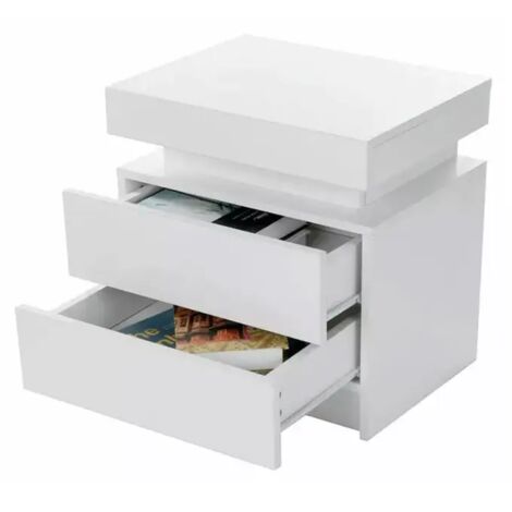 Tavolo Trucco LED Con 5 Cassetti - Toeletta Bianca Moderna, Specchio, Illuminazione 3 Colori - Foto 10