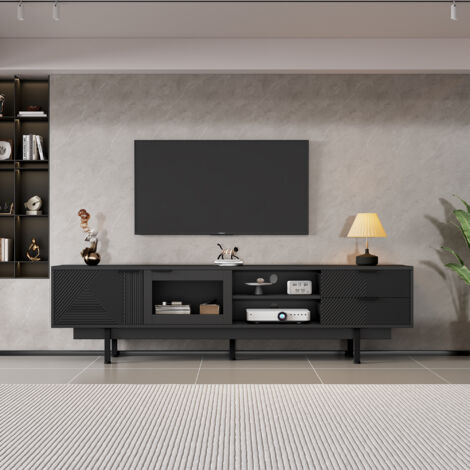 Mensola Da Parete 2 Cassetti Mobile Portaoggetti Di Design Per Ingresso Soggiorno Camera Da Letto Mdf Laccato 10 X 60 X 15 Cm Nero 51612356