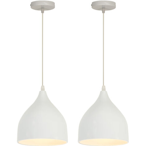 Stoex – Douille de lampe E27 – Suspension plafond blanche – Câble réglable 1m – Compatible ampoules Edison et LED – Design rétro industriel