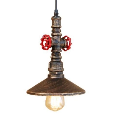 Rétro Suspension Lustre Industrielle Lampe de Plafond de Tuyau d'eau
