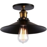 Stoex – Plafonnier industriel vintage 30cm en fer – Lampe de plafond rétro pour couloir, bar, restaurant – Peinture au four, bonne texture