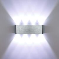 Stoex – Applique murale LED 8W aluminium – Éclairage intérieur pour chambre, couloir, escalier – Lumière blanche froide – Résistante à la corrosion