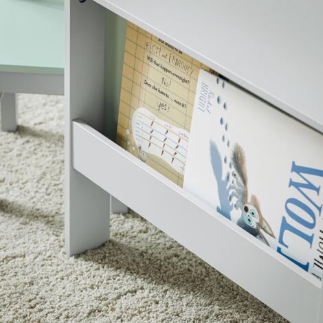 Table Enfant SoBuy Avec 2 Chaises - Bureau De Jeu, Rangement Intégré, Idéale Pour Manger, Dessiner Et Étudier | Blanc