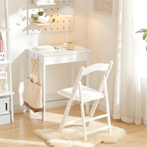 Table Bureau informatique Secrétaire avec 1 tiroir et 2 crochets,
SoBuy® FWT43-W