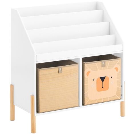 SoBuy KMB08-K-W Bibliothèque Murale Étagère à Livres Enfants Étagère de