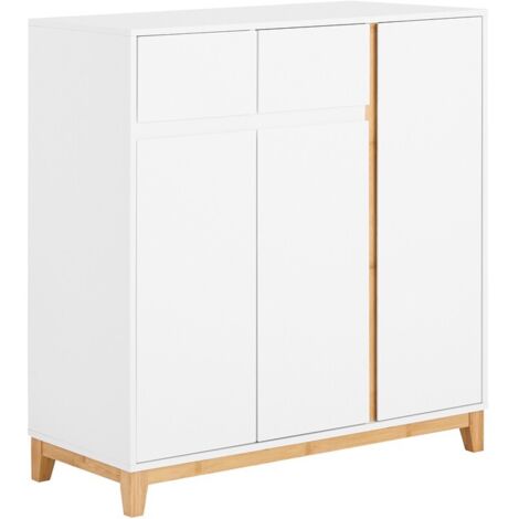 SoBuy Meuble à Chaussures Entrée Armoire à Chaussures Ultra Fin 19cm Blanc Brillant Et Or Pour Entree Couloir Petit Espace Anti Basculement Avec Protection Sol 100x19x90cm Fsr206 Gw 89081484