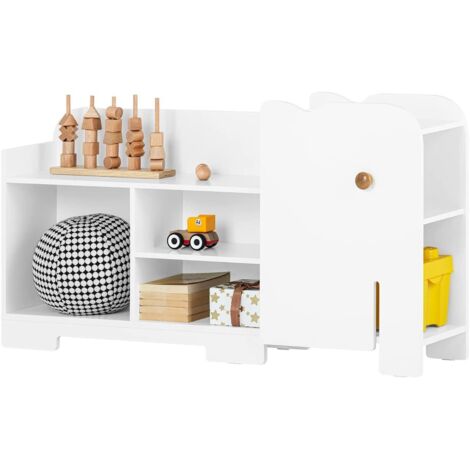 SoBuy Bibliothèque Enfant Avec 5 Compartiments Et 3 Paniers - Meuble Rangement Livres Et Jouets