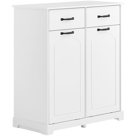 Bath Vida Priano Armoire à Linge Salle De Bain Blanche 58x56x38 Cm - Rangement Élégant