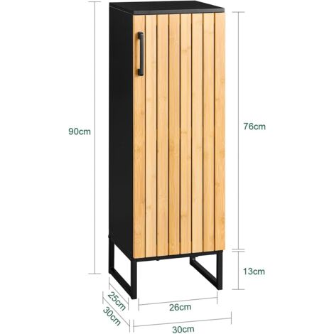 Meuble WC Étroite 20cm De Large Avec 3 Tiroirs Et Roulettes - Armoire De Rangement Salle De Bain, Toilette, Buanderie (60x20x70cm)