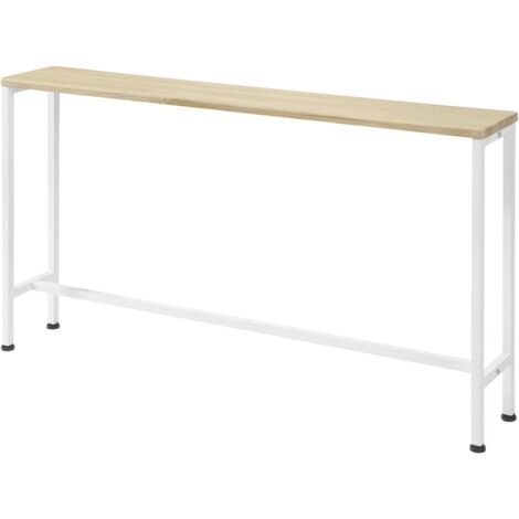 Sobuy – Table console d'appoint 120x20x65cm FSB19Z – Cadre métal et pieds en fer – Capacité 50kg – Montage facile avec notice illustrée