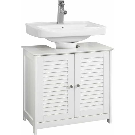 ML DESIGN - Armoire à linge meuble salle de bain commode de rangement blanc  75x78,5x45 cm