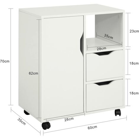 SoBuy FBT106-W Support Imprimante, Roulant Bureau Mobile Caisson Meuble De Rangement Bureau Avec Tiroir Et Porte Blanc 89810518 SoBuy FBT106-W Support Imprimante, Roulant Bureau Mobile Caisson Meuble De Rangement Bureau Avec Tiroir Et Porte Blanc 89810518
