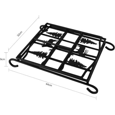 Porte Bûches Serviteur de Cheminée avec 4 Outils Ensemble d'outils pour  Intérieur Extérieur,SoBuy SDA01-SCH